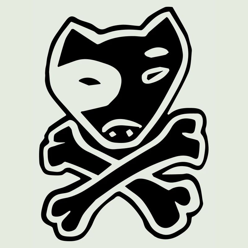 Pitbull dog skull pirate
