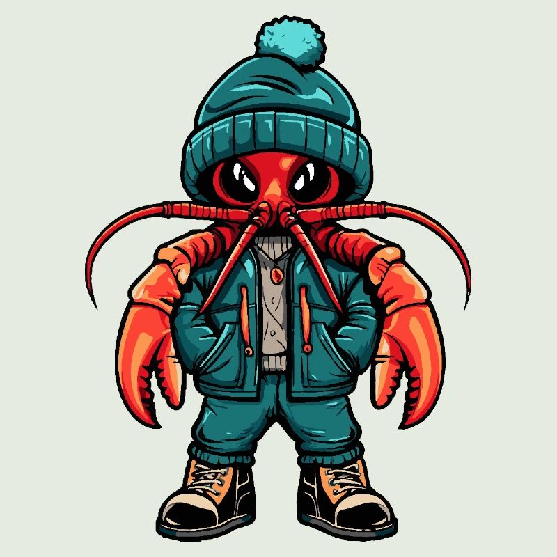 Lobster Crab Funny Winter