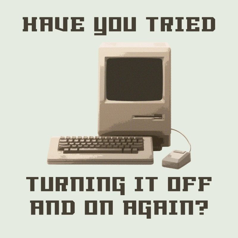 Computer off and on again