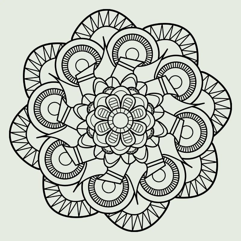 Vea-espèce Mandala Pattern: Fleur tentaculaire.
