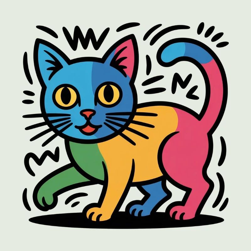 Street Art Katze