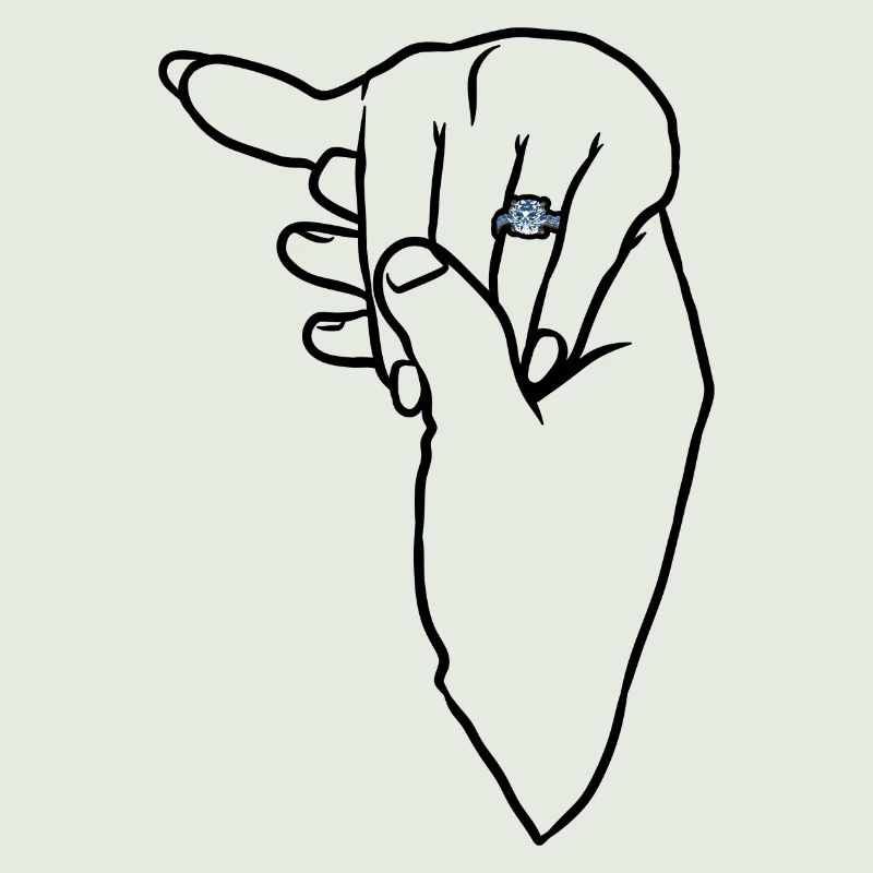 Verlobungs-Ehering-Hand