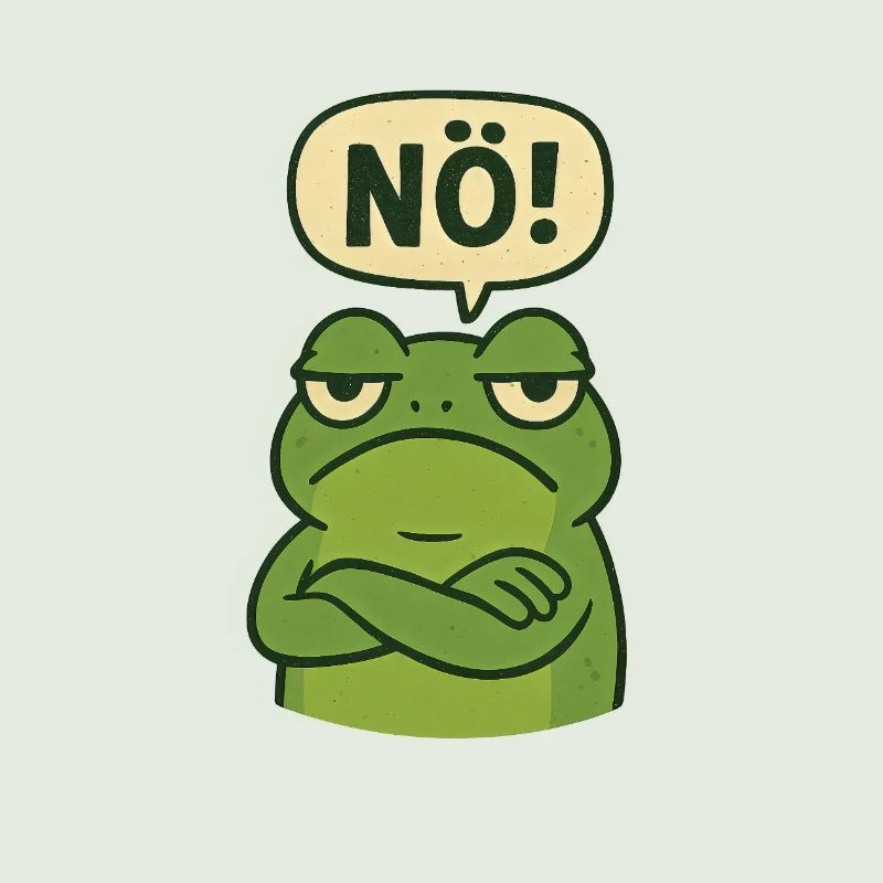 Statement Nope Frog Just No