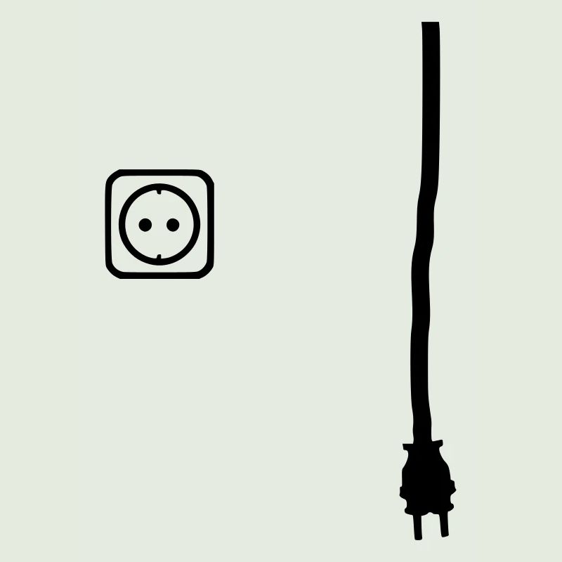 Stecker und Steckdose um Dinge unter Strom zu