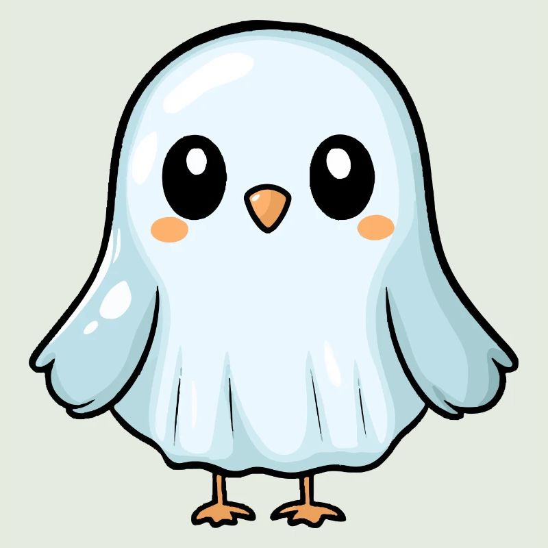 Taube Vogel Halloween Comic Geist