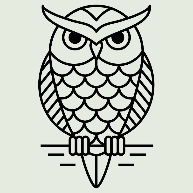 Eule Vogel Geschenk Hipster