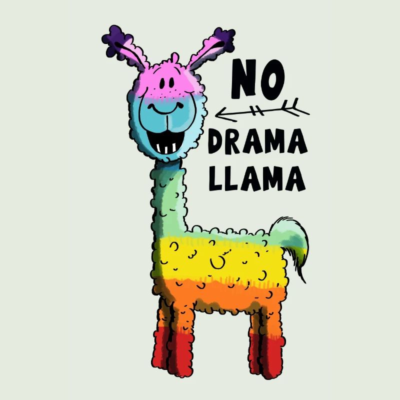 Rainbow No Drama Llama - Llama - Gift