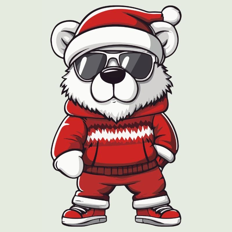 Polar Bear Christmas Comic Cool Polar Bear