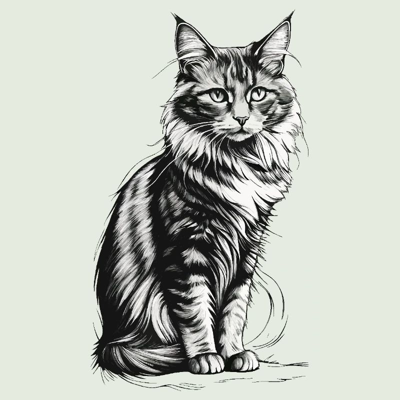Edle Katze sitzend