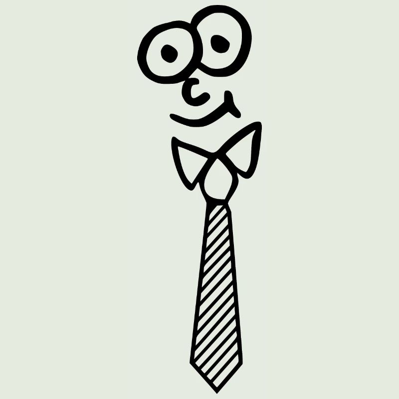 Face with tie dashed funny