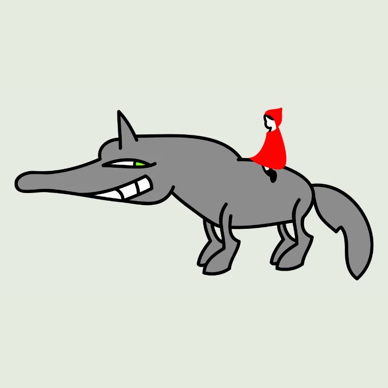 Wolf mit Rotkäppchen