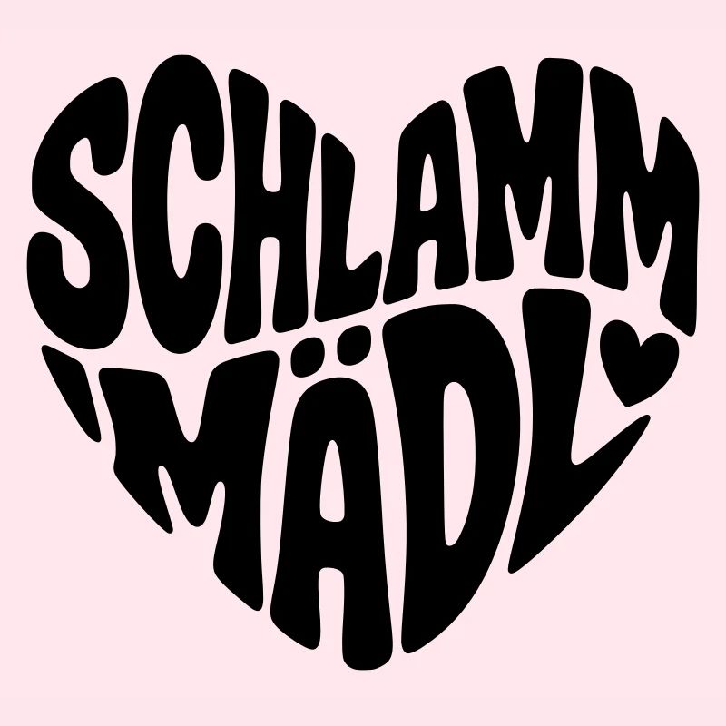 Schlamm Mädel Herz Form Schlamm Lauf Schlammlauf