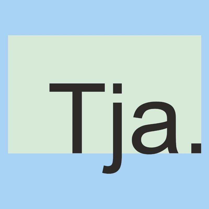 Tja Typografie in Mint