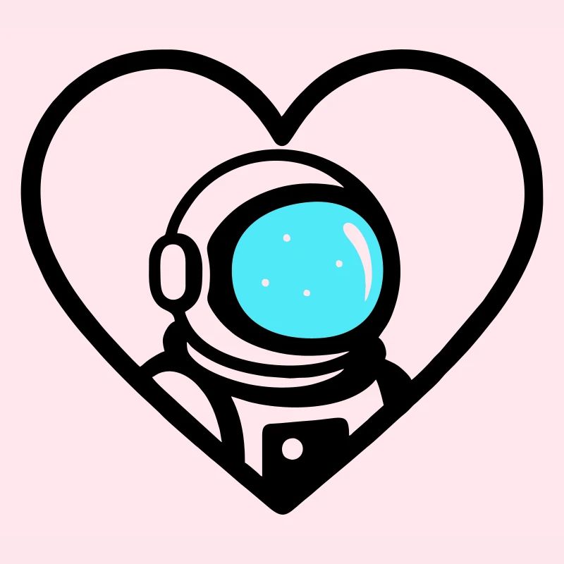 Astronaut Heart Space Cosmo Helm