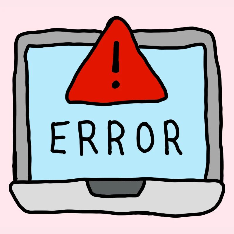 Laptop Fehlerwarnung Illustration