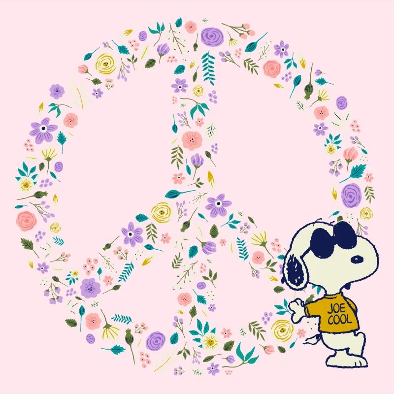 Peanuts Snoopy Peace Hippie