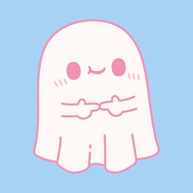 Fantôme timide mignon