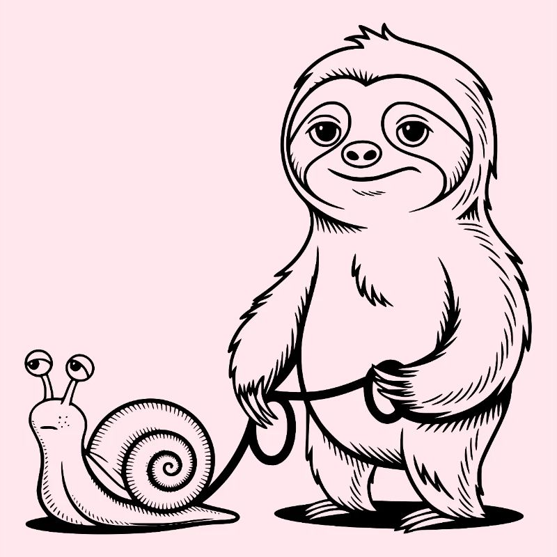 Faultier und Schnecke - Gassi gehen