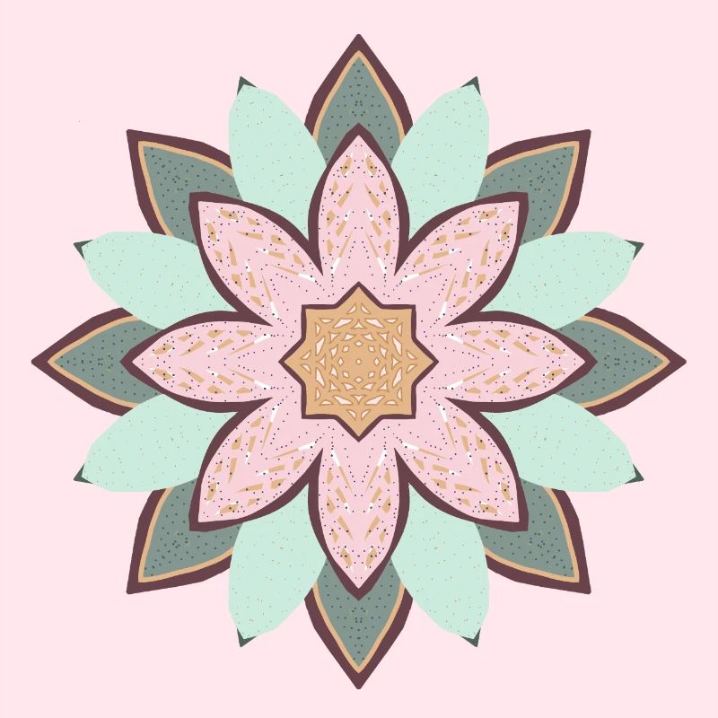 Pastell Mandala Blütenstern