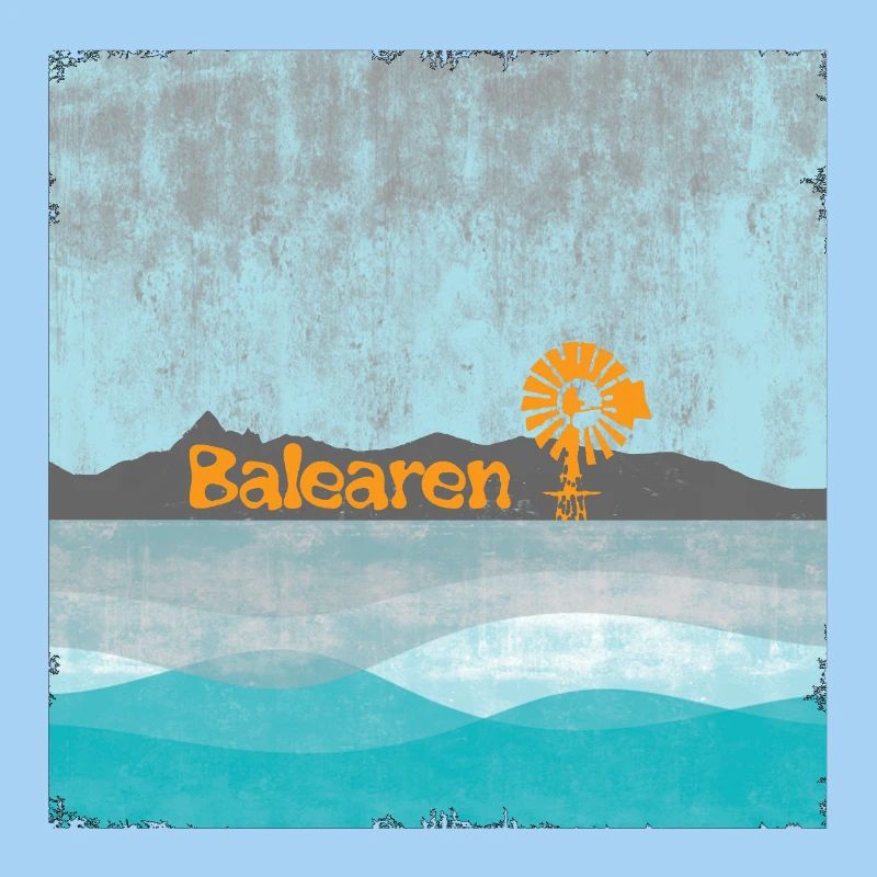 Balearen Küste Windmühle Sonnenflug