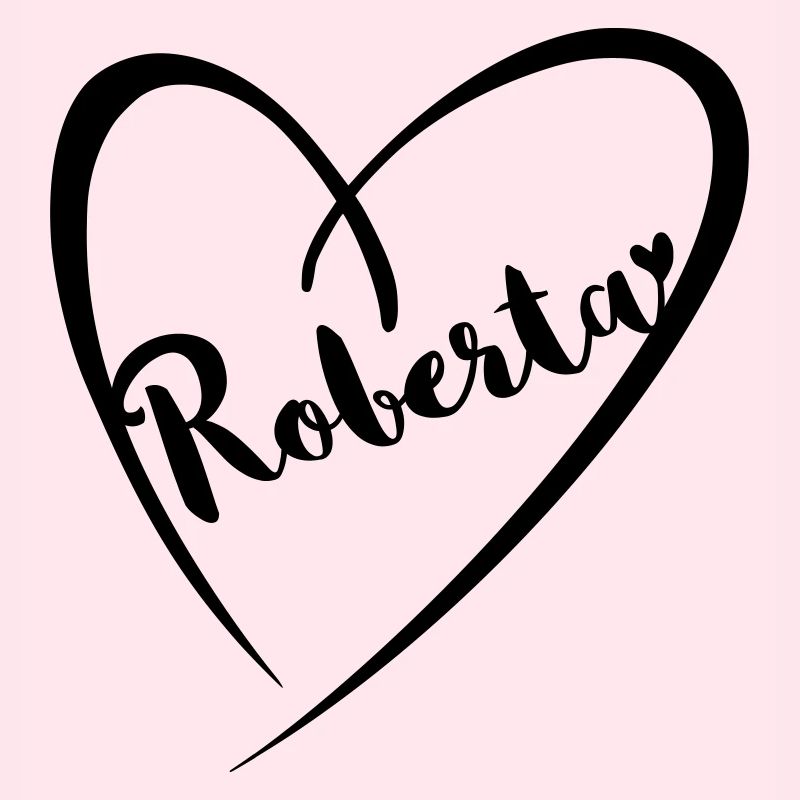 Roberta nom prénom dans le cadre du coeur