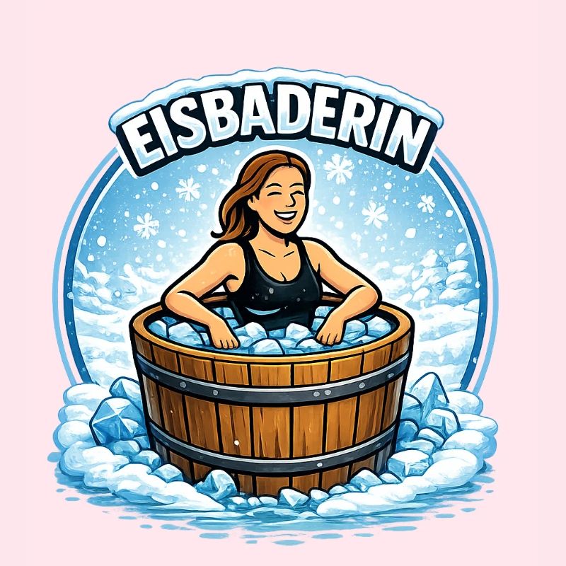 Eisbaderin im Eisbad