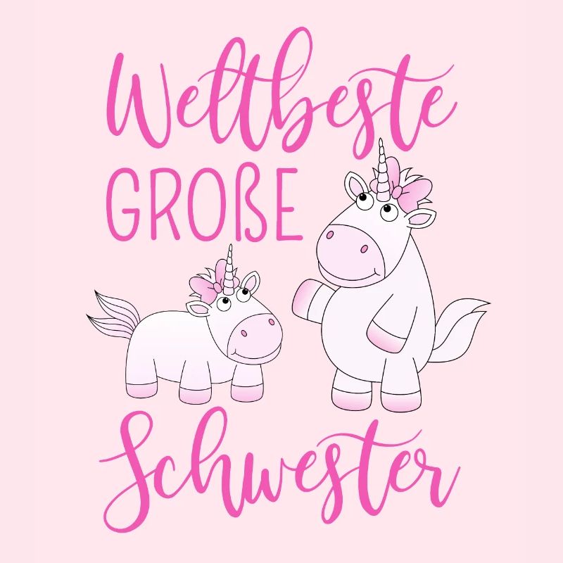 Weltbeste Große Schwester Einhorn Mädchen pink