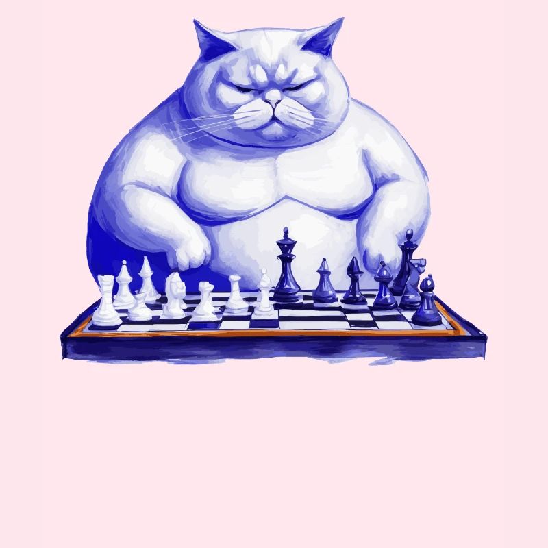 Chat jouant aux échecs