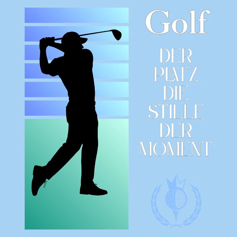 Silhouette de golf Le silence dans l’instant