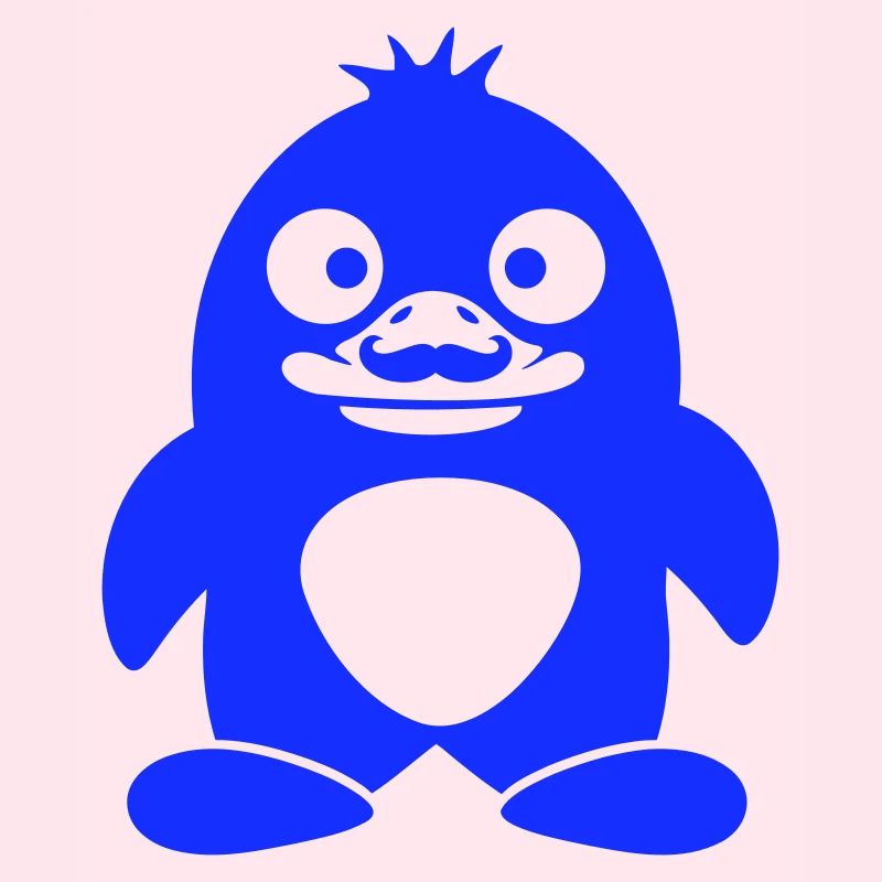 Pinguin Schnurrbart Sir Mr. Herr Mustache Bart