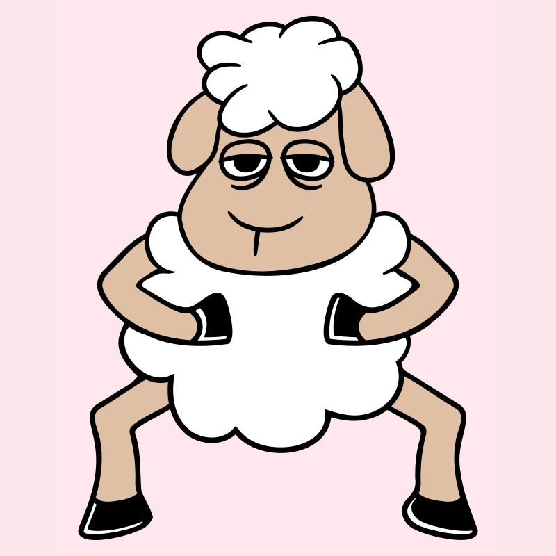 Schaf Müde Gelangweilter Blick Schäfchen Steht Süß