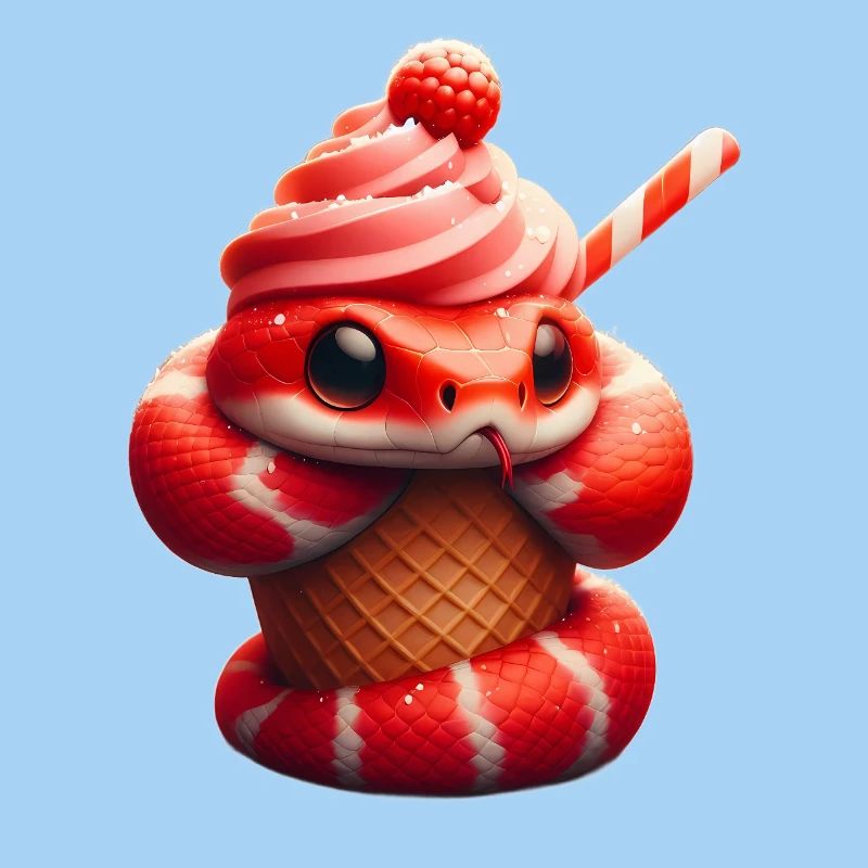 Serpent Mignon en Cornet de Glace