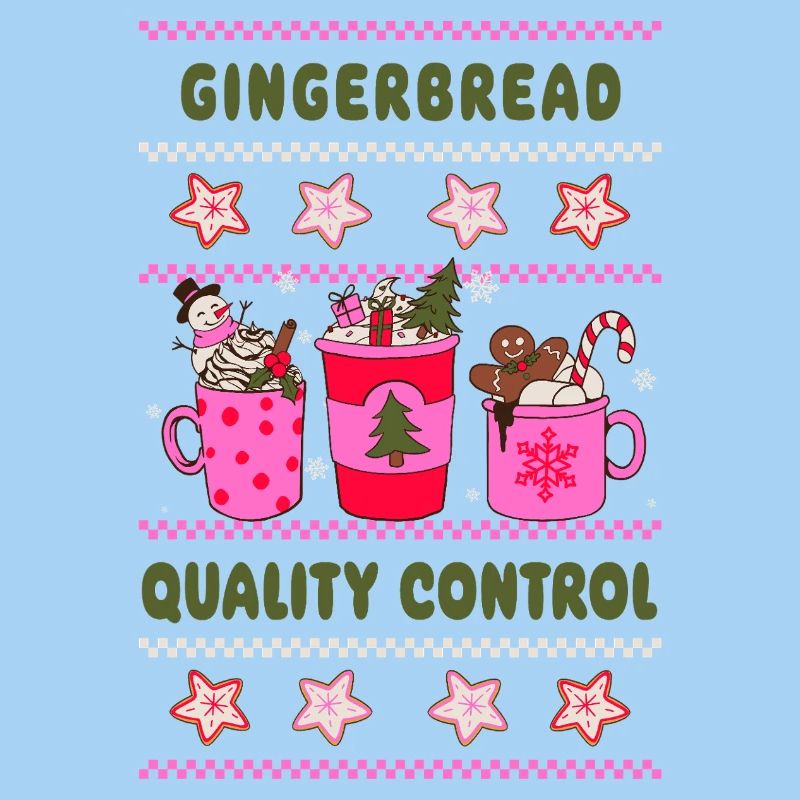 Gingerbread Quality Control - Pink Christmas