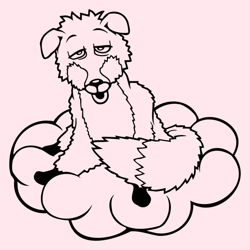 Fox On Cloud Tired Confused Dazed Crazy