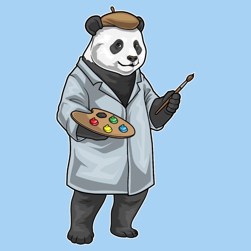 Panda Maler Pinsel Malen