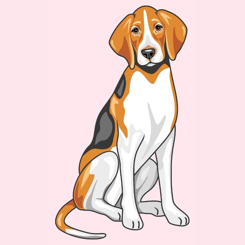 Sitzender Foxhound
