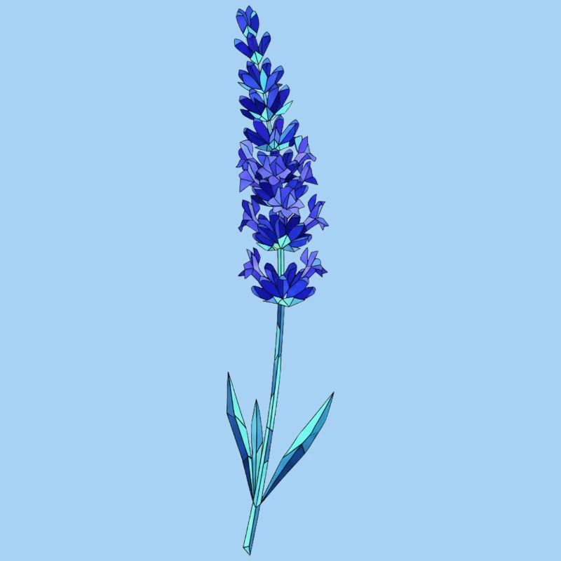 Blaue Lavendel-Glasblume
