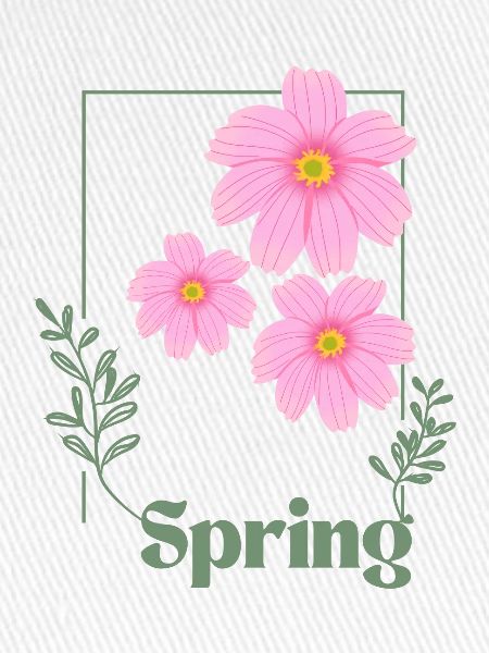 Spring Blumen Design Rosa