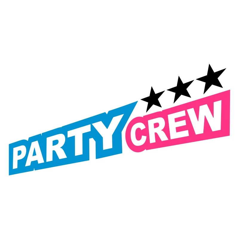 Party Crew Fun Sterne Feiern Team Freunde Mitglied