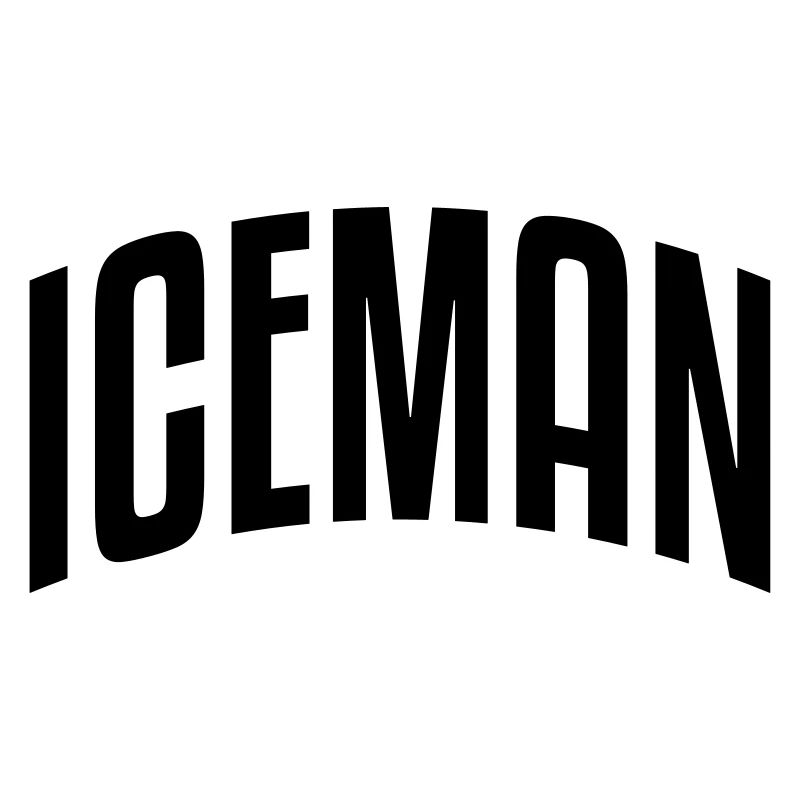 iceman stylish arched text logo