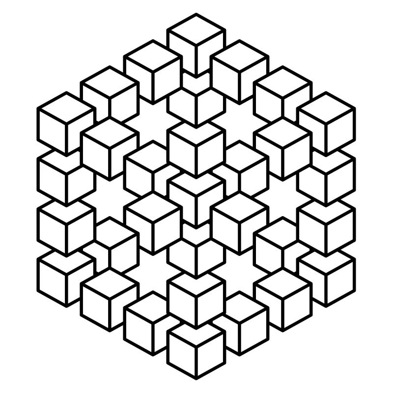 Figure impossible imagination géométrie cube Escher