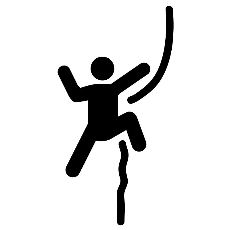 Bergsteiger klettern