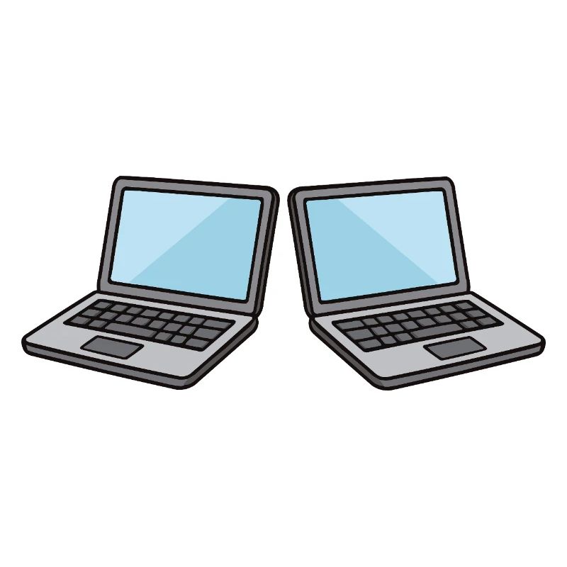 Doppel-Laptops Kollaboration