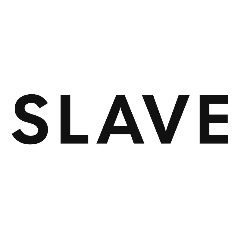 Bold “SLAVE” Typography – Submissive Pride