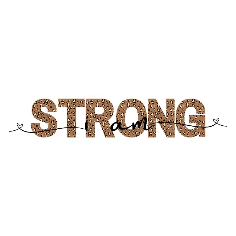 Leopard STRONG font print