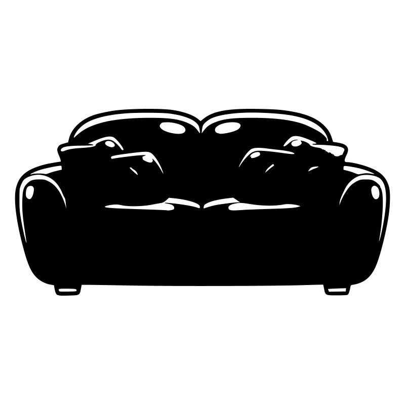 Sofa Couch Silhouette Chill Vector