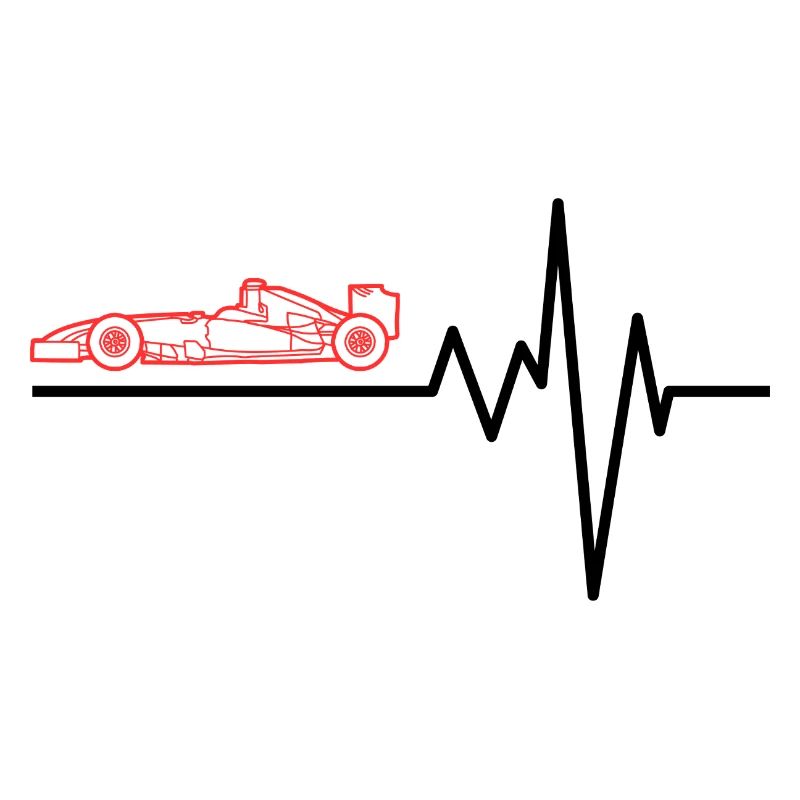 Graphique de contour de voiture de course rouge