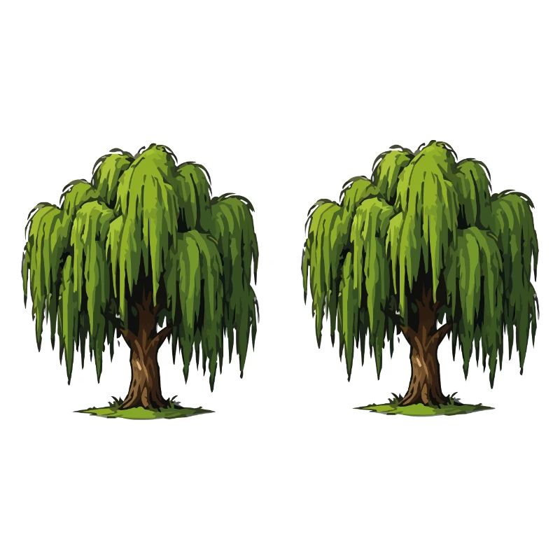 Double Willow Tree Scene