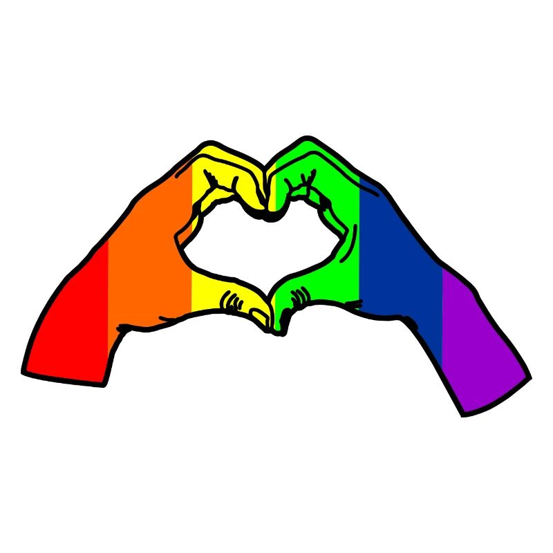 Regenbogenhand Liebe