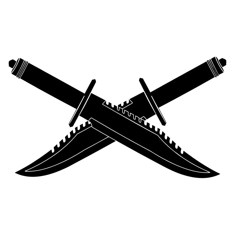 Two knives crossed